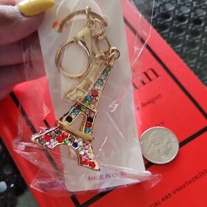 Multicolor Eiffel Tower Bag Charm/ Keychain